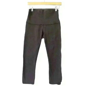 LULULEMON Black Cropped Thicker Compression Leggings Tights Women Size 6